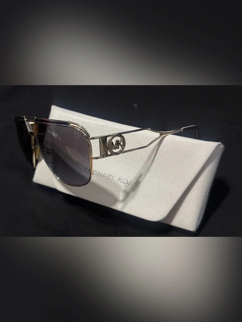 Michael Kors silver Frame Sunglasses with Black Gradient Lenses